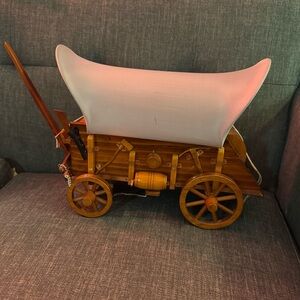 Vintage wooden covered wagon
